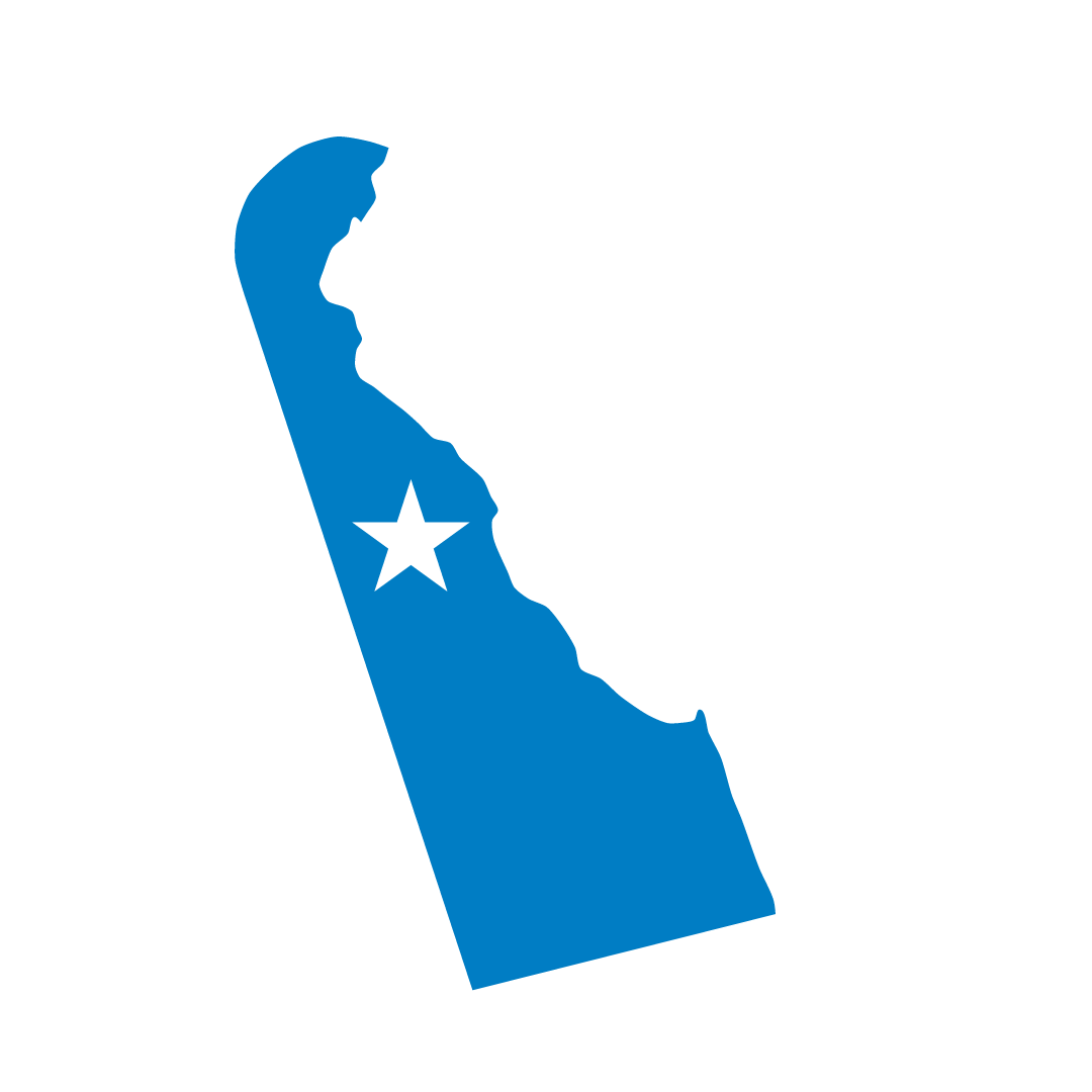 a map of Delaware state
